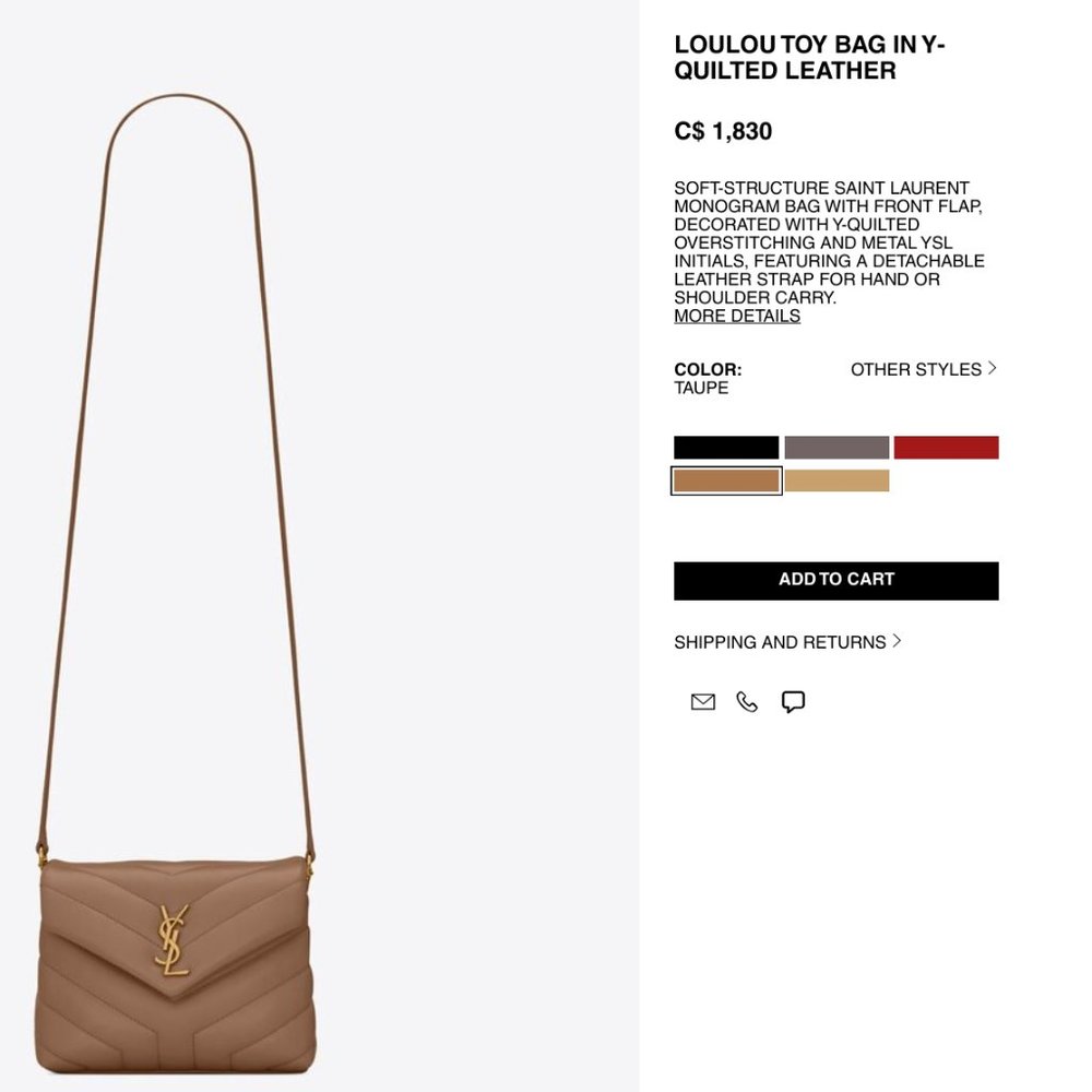 ❌SOLD❌SAINT LAURENT Toy Loulou Bag - Picture 10 of 10